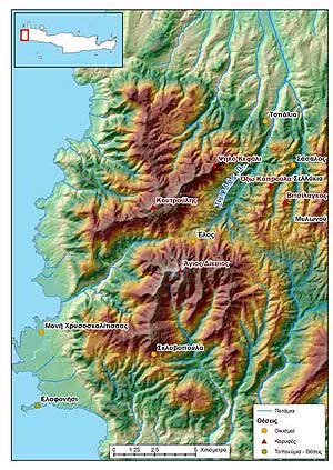 Χάρτης 1: Έλος Τοπόλια - Σάσσαλος - Αγ. Δίκαιος, Νομός Χανίων 