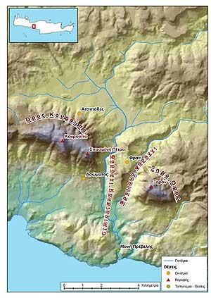 Χάρτης 2: Κουρταλιώτικο Φαράγγι, Πρέβελη, Νομός Ρεθύμνου 